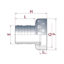 PVC Σωλήνας με Σύνδεσμο 1" IG x 20 mm-0