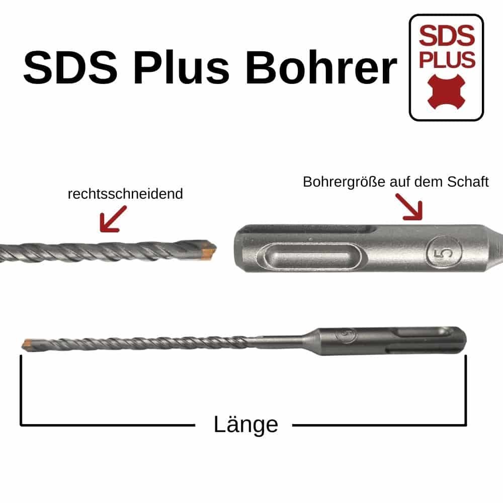 Τρυπάνι σφυριού για SDS-PLUS 4-κόπτες Ø 5,0mm x 110mm μήκος-0