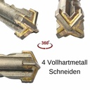 Τρυπάνι σφυριού για SDS-PLUS 4-κοπτήρες Ø 6,0mm x 110mm μήκος-1