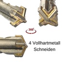 Τρυπάνι σφυριού για SDS-PLUS 4-κόπτες Ø 14,0mm x 160mm μήκος-1