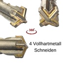 Τρυπάνι σφυριού για SDS-PLUS 4-κόπτες Ø 20,0mm x 450mm μήκος-1