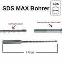 Τρυπάνι σφυριού για SDS-MAX 4-κόπτες Ø 20, 0mm x 320mm μήκος-0