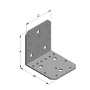 Συνδετήρας γωνίας 103 x 103 x 90 x 3 mm χωρίς νεύρο-0