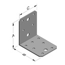 Γωνιακός σύνδεσμος 70 x 70 x 55 x 2 mm χωρίς νεύρο-0