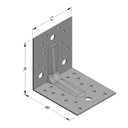 Συνδετήρας γωνίας 105 x 105 x 90 x 2 mm με νεύρο-0