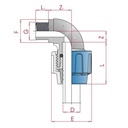 Σύνδεσμος σωλήνα PP PE 90° γωνία 20 x 1/2" AG-0