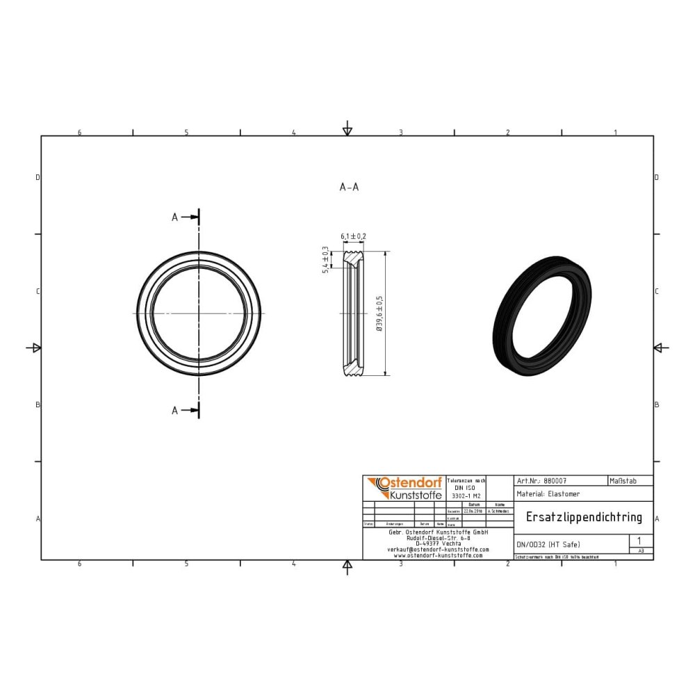 Ανταλλακτικό δακτύλιο DN/OD 32 (HT Safe)-1