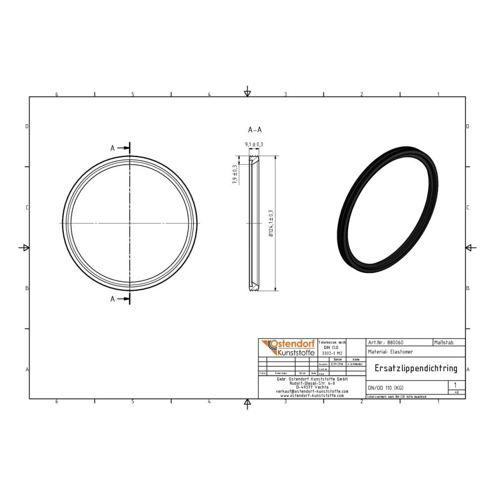 KG Ανταλλακτικό δακτύλιο DN/OD 110 (KG PVC)-1