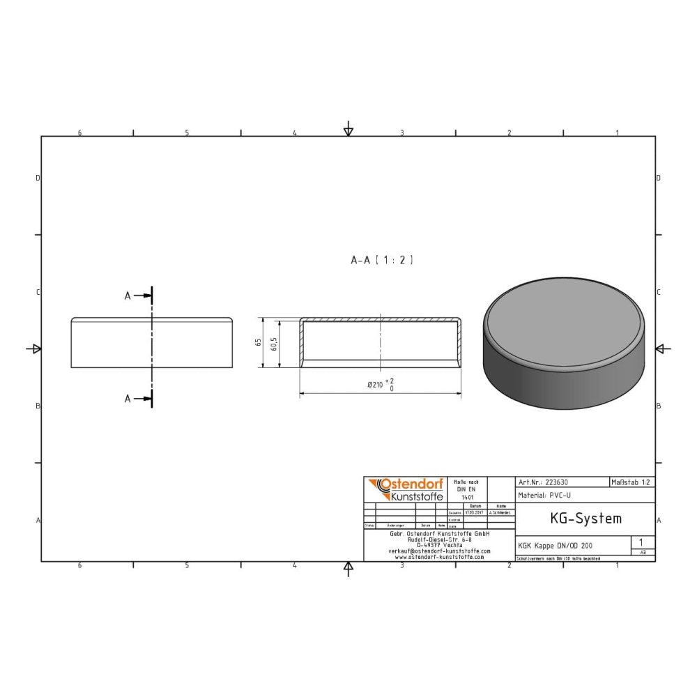 KGK Κάλυμμα DN/OD 200-1