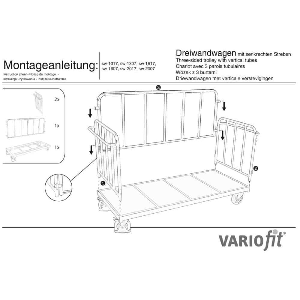 Στρεβειογό Τριοδικός καρότση 1200 kg Τύπο S (EV)-0