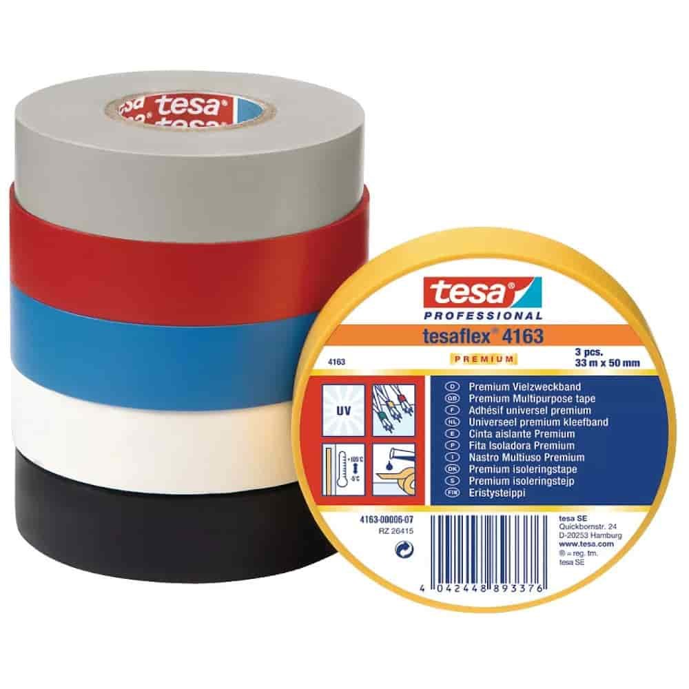 tesa tesaflex Μονωτική Ταινία 4163 PVC 19 mm x 33 m (λευκό)-0