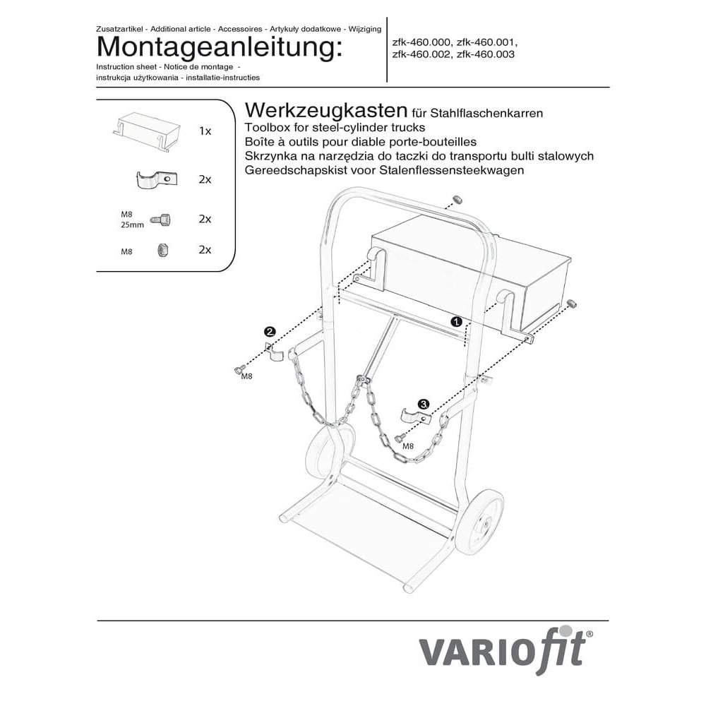 Εργαλειοθήκη για χαλύβδινες καρέλες fk-1300 / 1301-2