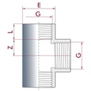 PVC-U Τ-κομμάτι IG 1 1/4" PN10-0