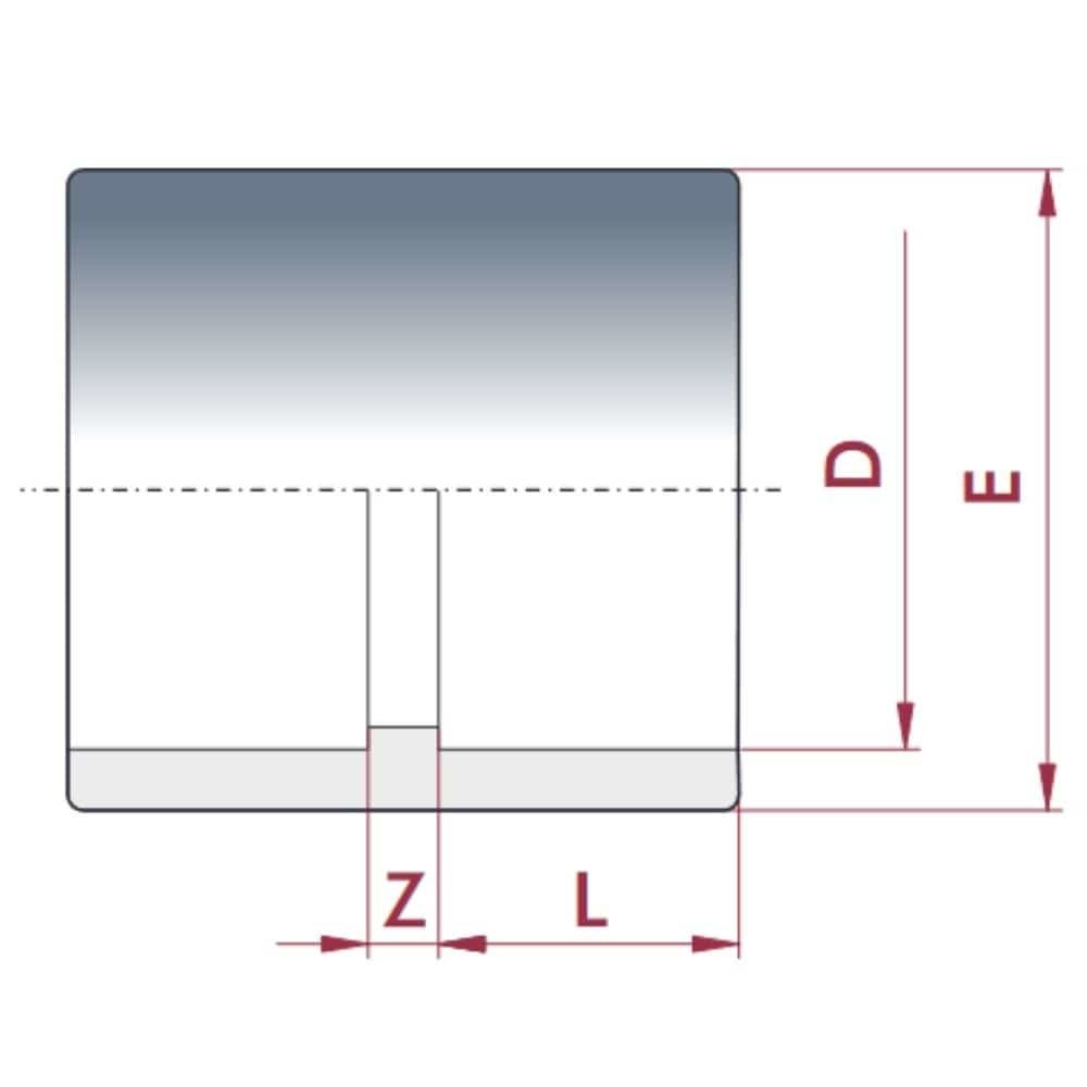 PVC-U Κολλητή Μούφα 20 mm PN16-0