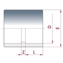 PVC-U Κολλητή Μούφα 63 mm PN16-0