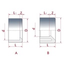 PVC-U Μείωση κοντή 25 mm x 20 mm PN16-0