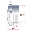 PVC-U Κάλυμμα IG 3/4" PN10-0