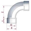 PVC-U 90°Αγκώνας 50 mm PN16-0