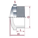 PVC-U Στόπερ AG 1 1/4" PN10-0