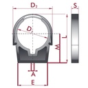 PVC - U Rohrklemme m.Bügel 63 mm-0