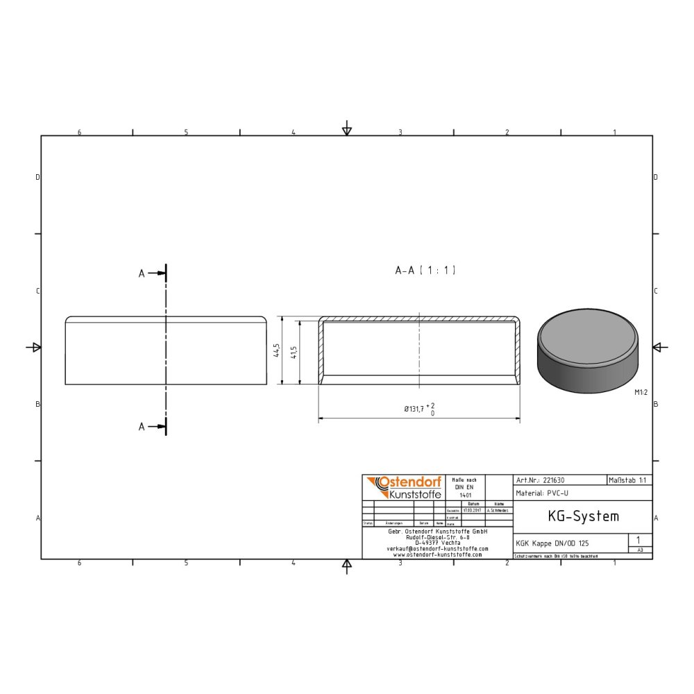 KGK Κάλυμμα DN/OD 125-1