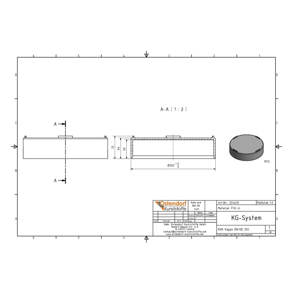 KGK Κάλυμμα DN/OD 250-1