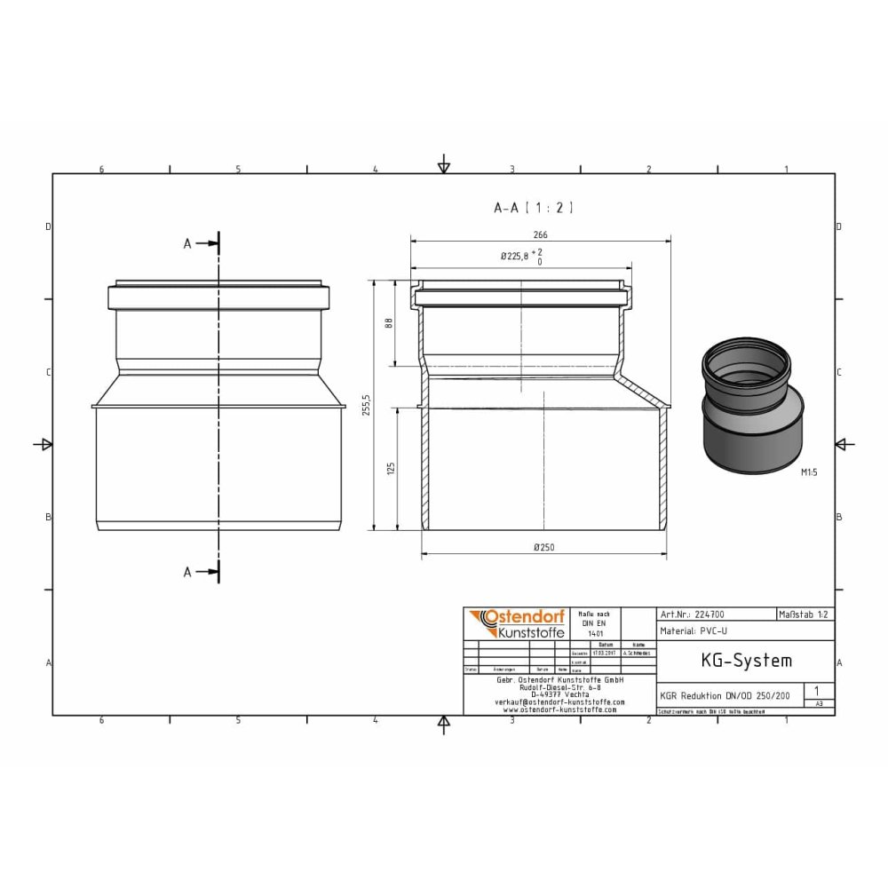 KGR Μείωση DN/OD 250/200-1