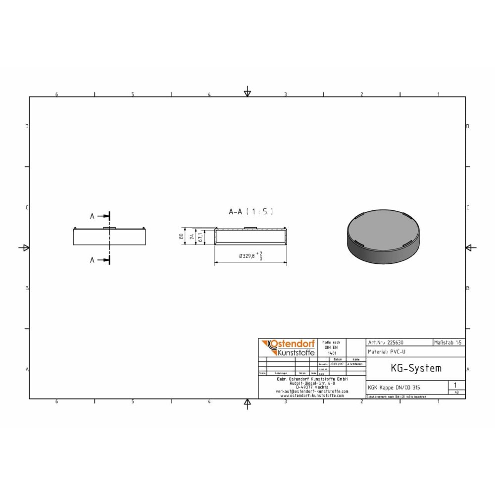 KGK Κάλυμμα DN/OD 315-1