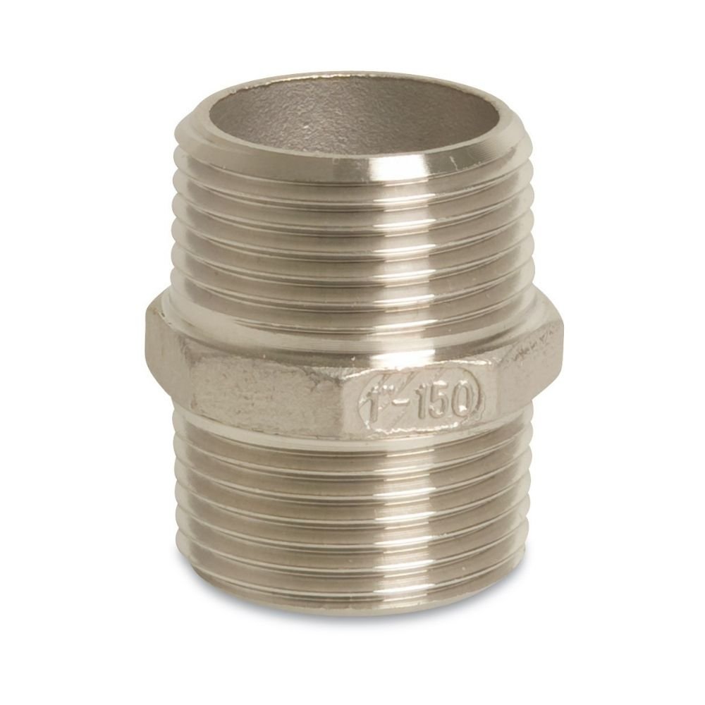 Threaded Fitting Stainless Steel Double Nipple 3/8" Male Thread