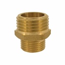 Threaded Fitting Brass Double Nipple Reduced 1 1/2" M x 2" M