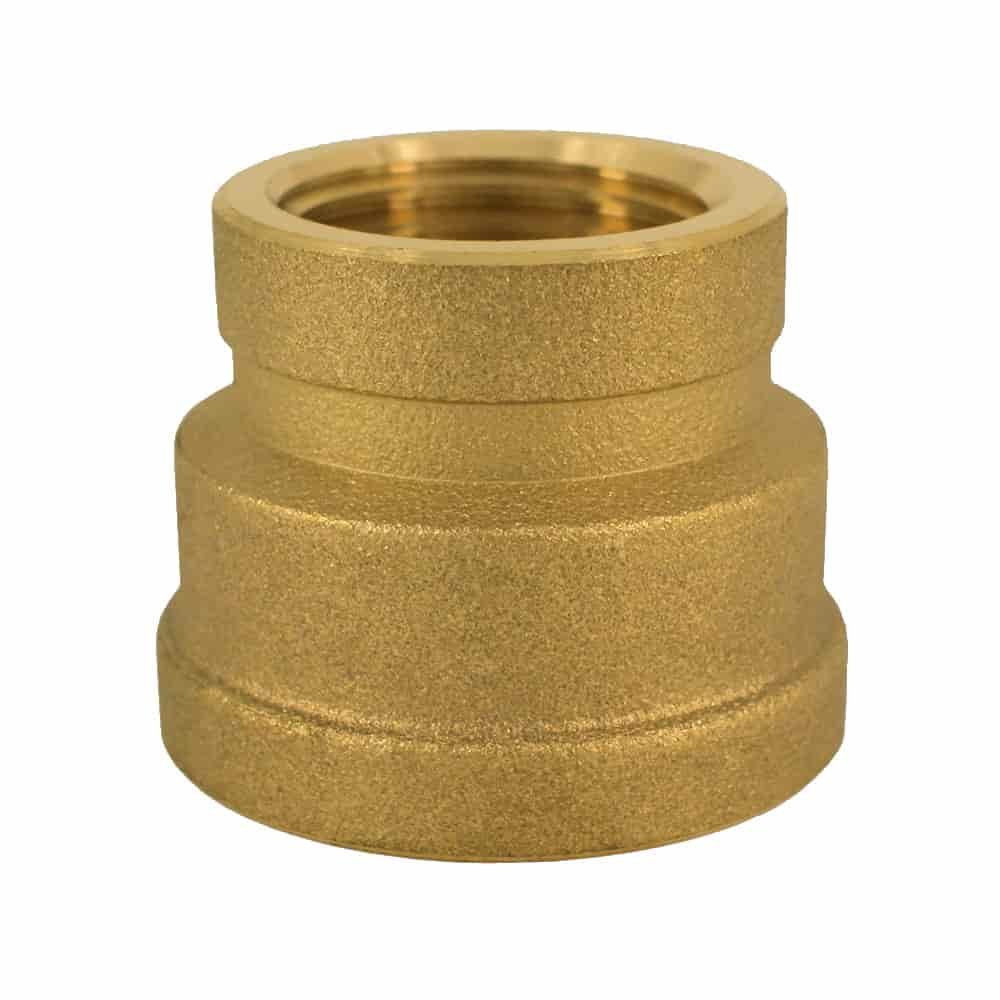 Threaded Fitting Brass Coupling Reduced 3/4" F x 1/2" F