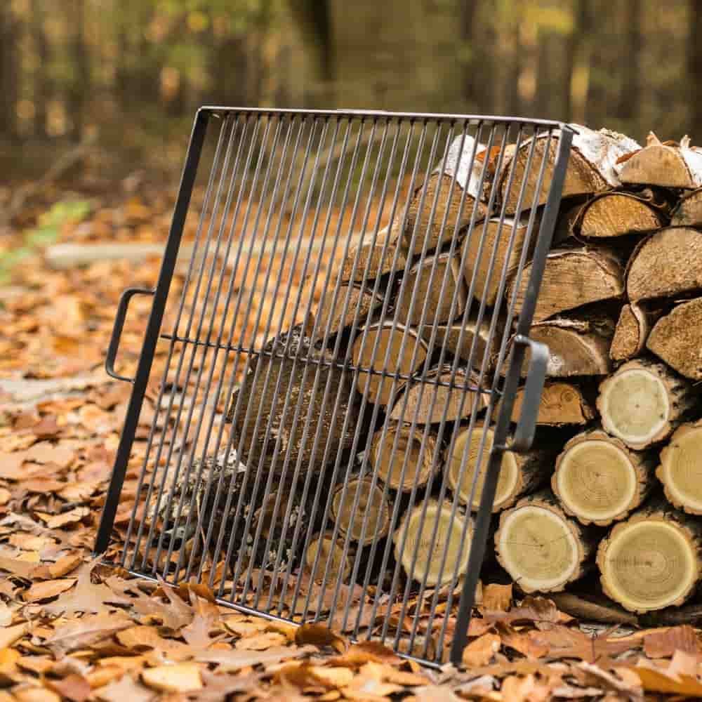 Σχάρα ψησίματος από φυσικό χάλυβα 50 x 50 cm για εστία φωτιάς 70 cm