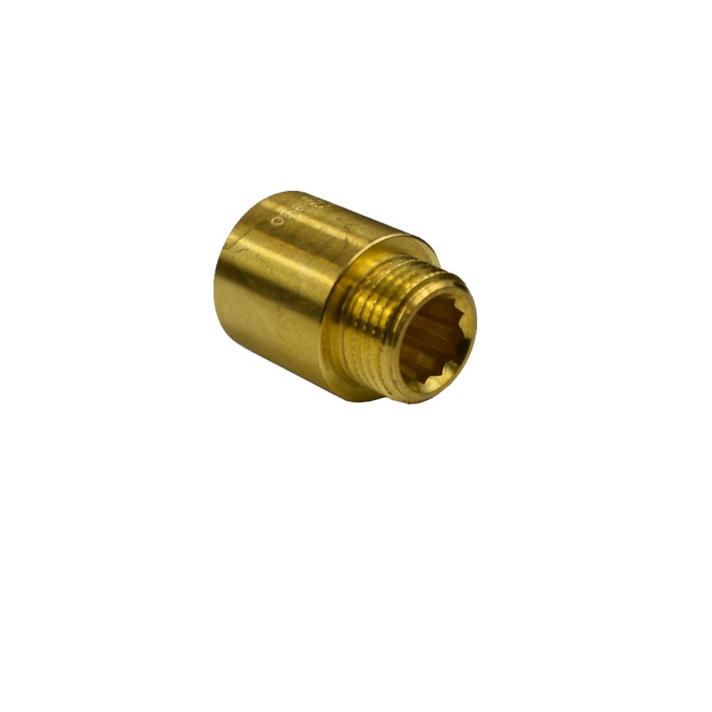 Threaded Fitting Brass Tap Extension 1/2" M x 1/2" F 20 mm