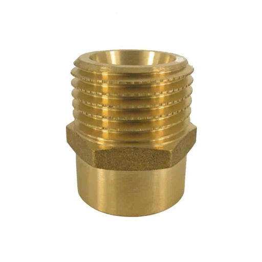 [BONI-34435K] Threaded Fitting Brass Double Nipple Reduced 1 1/4" Female x 1 1/2" Male