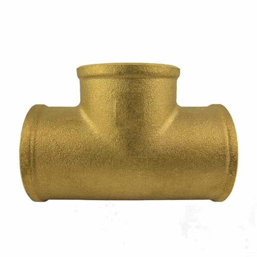 [BONI-34678K] Threaded Fitting Brass T-Piece Reduced 3/4" Female x 3/4" Female x 1/2" Female