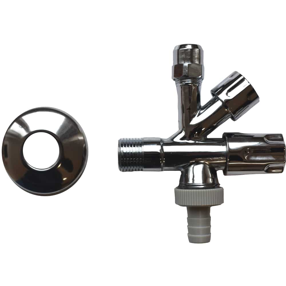 Device Angle Seat Valve with Aerator - Hood Handle 1/2"-2