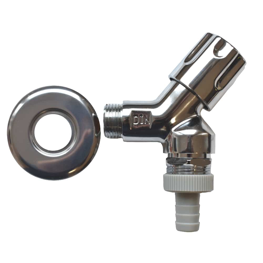 Device Angle Seat Valve with Aerator - Hood Handle 1/2"-8