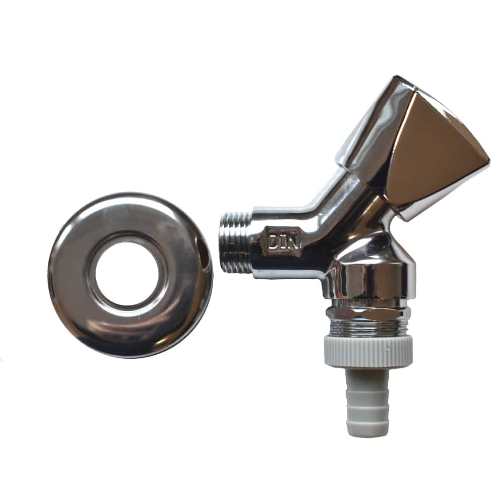 Device Angle Seat Valve with Aerator - Hood Handle 1/2"-9